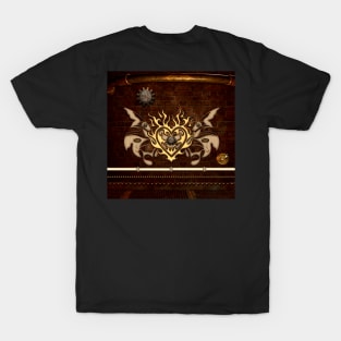 Wonderful steampunk heart, clocks, and gears T-Shirt